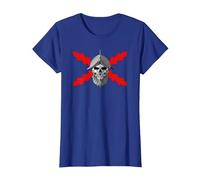 Tercios españoles. Soldado Calavera Camiseta, Mujer, Azul Real, S