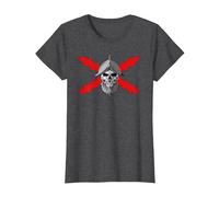 Tercios españoles. Soldado Calavera Camiseta, Mujer, Jaspeado Oscuro, XL