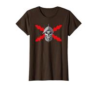 Tercios españoles. Soldado Calavera Camiseta, Mujer, Marrón, XXL