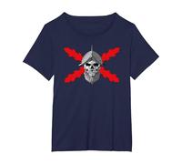 Tercios españoles. Soldado Calavera Camiseta, Mujer Tallas Grandes, Azul Marino, 3XL Grande