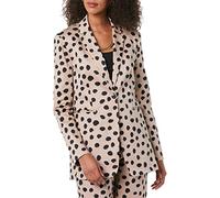 TEREA Americana Catalina para mujer, estampado de puntos sobre fondo beige Hummus, XXL Grande