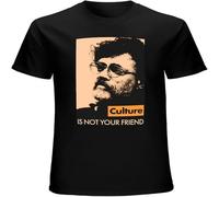 Terence McKenna Quote Culture is Not Your Friend Mens T-Shirt Printed Graphic Top Unisex tee Black M