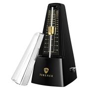 TERENCE Metrónomo Mecánico para Piano Guitarra Bass Bajo Ukulele Batería Drum Violín Metronomo con sincronización exacta y tempo Metrónomos para principiantes Adultos y niños Negro