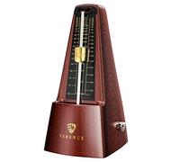 TERENCE Metrónomo Mecánico para Piano Guitarra Bass Bajo Ukulele Batería Drum Violín Metronomo con sincronización exacta y tempo Metrónomos para principiantes Adultos y niños Color nogal