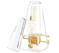 TERENCE Metrónomo Mecánico para Piano Guitarra Bass Bajo Ukulele Batería Drum Violín Metronomo Metálico con sincronización exacta y tempo transparente Regalos para hombres y mujeres