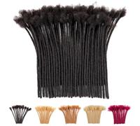 Teresa - Extensión de cabello humano de 10 pulgadas, 0,6 cm de ancho, color negro natural, 100 hebras, extensiones permanentes hechas a mano que se pueden teñir y decolorar para hombres, mujeres y