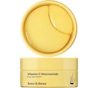 Terez & Honor Parches de Ojos con Vitamina C - 60 Piezas Mascarillas Coreanas Iluminadoras e Hidratantes con Ácido Tranexámico, Cafeína - Mascarilla Hidrogel para Ojeras, Bolsas y Arrugas