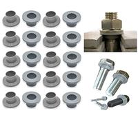 TERF® M12 x 13,9 mm x 10 mm x 24 mm, arandela aislante de hombro de nailon gris M12 / 12 mm ID x 13,9 mm OD x 10 mm longitud del casquillo x 24 mm diámetro exterior - Paquete de 5