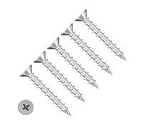 TERF® Tornillo de ventana de PVC de 4,3 mm x 20 mm, avellanado plano de acero inoxidable A2 (304), tornillos autorroscantes de PVC para ventana, 4,3 mm x 20 mm, para puerta de ventana de PVC, paquete