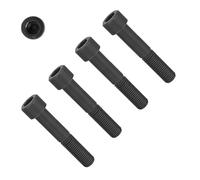 TERF® Tornillos de cabeza hexagonal M10 x 130 mm, color negro, de alta resistencia, grado 12.9, tornillo de máquina M10 (10 mm) x 130 mm, tornillos hexagonales de llave Allen, paquete de 4