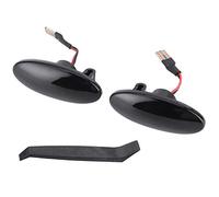 Terisass 2 piezas LED ámbar luz de marcador lateral luz indicadora lente ahumada conjunto de lámpara de señal de giro 26160-89900 26160-8990A para Juke F15 Note E11