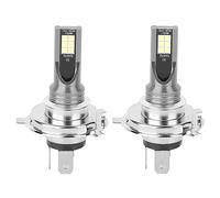 Terisass Bombilla H4 LED para motocicleta, faro delantero de moto, 1000 lm, 24 W, 6500 - 7500 K, color extremadamente luminoso, kit de conversión, accesorios de motocicleta+bombillas led h1