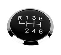 Terisass - Cubierta para palanca de cambios de coche de 6 velocidades con emblema de palanca de cambios para T5 T5.1 para t5.1, perilla de palanca de cambios T5, 6 velocidades, insignia de pomo de