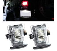 Terisass Luz de matrícula LED DC12V apta para JK 2007-2018 Un par(12V)