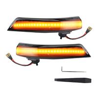 Terisass Luz de señal de del espejo lateral LED, luz intermitente de la tira indicadora de flujo dinámico del espejo retrovisor para Focus Mk2 Mk3 Mondeo Mk4 1 par