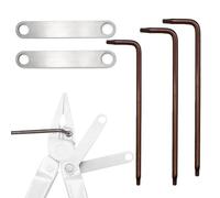 Terixe Juego de llaves para multiherramientas Leatherman, incluye 2 llaves de tuerca moleteadas de acero inoxidable 304, 2 llaves T10 de acero S2, 1 llave T8 de acero S2, complemento ideal para el kit