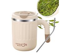 Termal Cups, 480 ml Stainless Steel Insulated Water Bottle, Leak Proof Drink Cup, Portable Tea Container with Handle and Lid, Keeps Beverages Hot or Cold, 5 x 3,43 pulgadas