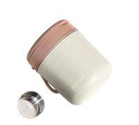 térmica para almuerzo, recipiente aislado para alimentos calientes, 430 ml de acero inoxidable con tapa, vidrio aislante de calor y frío de ancha para viajes, trabajo, adultos, camping