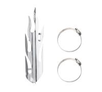 Térmica para tubo Silenciador de escape para motocicleta, cubierta protección térmica, Protector hierro para Choppers Cruiser(Silver)