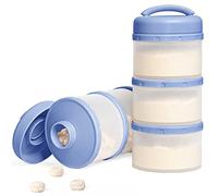 Termichy Apilable Dispensador Leche en Polvo Bebé y Cereales, 2 Paquetes (azul)