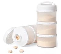 Termichy Apilable Dispensador Leche en Polvo Bebé y Cereales, 2 Paquetes (blanco)