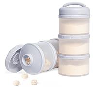 Termichy Apilable Dispensador Leche en Polvo Bebé y Cereales, 2 Paquetes (gris)