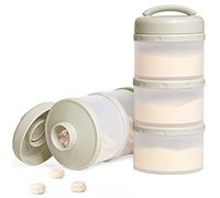 Termichy Apilable Dispensador Leche en Polvo Bebé y Cereales, 2 Paquetes (gris cálido)