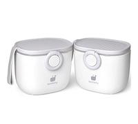 Termichy Dispensador de fórmula para bebés, contenedor dispensador de fórmula portátil para viajes, actividades al aire libre para bebés, 250g (gris, 2 paquetes)