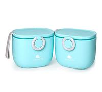 Termichy Dispensador de fórmula para bebés, contenedor dispensador de fórmula portátil para viajes, actividades al aire libre para bebés, 250g (azul, 2 paquetes)