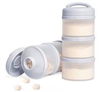 Termichy Dispensador de leche en polvo para bebé, contenedor de fórmula apilable, paquete de 2, color gris