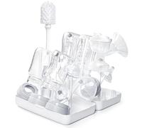 Termichy Escurridor de biberones, escurridor móvil con cepillo para biberones, vasos, chupetes y accesorios para extractores de leche (Blanco)