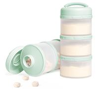 Termichy Leche en polvo para bebé, apilable, caja de almacenamiento de leche en polvo, 2 unidades (verde claro)