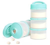Termichy Leche en polvo para bebé, apilable, caja de almacenamiento de leche en polvo, 2 unidades (verde menta)