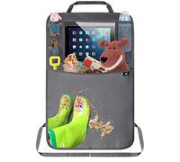 Termichy Protector de Respaldo Coche niños, Organizador de Coche, Organizador Asiento Trasero de Coche niños, Lona Impermeable protección para Respaldo de Asiento de Coche con Bolsa de Almacenamiento
