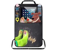 Termichy Protector del asiento para coche- Funda Trasera con Protección de Ruedas con Organizador Trasero- Protector de Asiento Trasero (A 1PC)