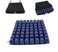TERMIGEA Cojín antiescaras de burbujas de aire completo con bomba para regulación de la presión y kit de reparación. CA1000 64 celdas alto 6 cm. Cojín decúbito para la prevención de llagas.