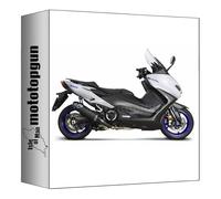 termignoni tube de escape completo titano negro racing compatible con yamaha tmax t-max 560 2020 mototopgun