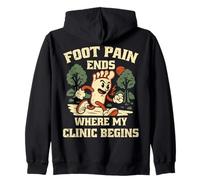 Termina el Dolor de pies Podología Podólogo Médico de pie Cirujano Sudadera con Capucha
