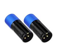 Terminadores de línea XLR de metal, 120 ohmios, conector de iluminación de 3 pines, contactos dorados, paquete de 2 piezas auxiliares de cable