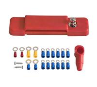 Terminal Block- 38-Piece Electrical Distribution, Copper Set, 12-Channel Power | High Conductivity Copper Busbars With Terminal Blocks, 48V 150A Multi-Pin Electrical Connection Kit