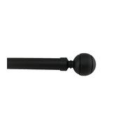 Terminal Bola dos rayas para barra de cortina negro mate (Para barra de diámetro 30 mm)