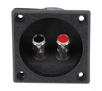 Terminal de altavoz para caja de altavoz estéreo, conector de resorte redondo, terminal de subwoofer de metal, 57 x 57 x 25 mm, compatible con dorado/plateado (plateado)