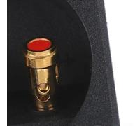Terminal de altavoz para caja de altavoz estéreo, conector de resorte redondo, terminal de subwoofer de metal, 57 x 57 x 25 mm, compatible con dorado/plateado