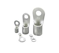 Terminal de anillo sin aislamiento for cable de 0,5-38 mm² AWG22-2, conector de ojal de cobre puro, prensado en frío, terminal redondo de cable desnudo.(100Pcs RNB 1.25,M3.5 Bolthole)