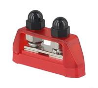 Terminal de barra colectora de latón con base de plástico ignífugo que soporta sistemas de 12 V 48 V CC y carga continua de 200 A (es negro)