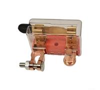 Terminal de batería de coche de aleación apagado, interruptor de apagado para vehículos de 12 V/24 V, desconexión segura y protección contra robo (vertical - rojo)