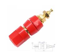 Terminal de batería M5 M6 M8 M10 Soldadura Inversor Abrazadera Fuente de alimentación Conector de empalme Cable Poste de unión Rosca Tornillo(M5 Red,5pcs)