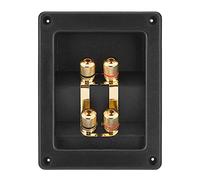 Terminal de Caja de Altavoz, 4 terminales de Poste de unión de Cobre Conector de Cable Caja de terminales de Altavoz Componentes acústicos