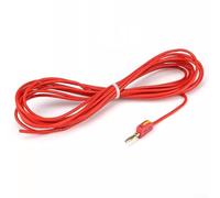 Terminal de conector banana de 4 mm con cable de 1 m/5 m, conexión rápida de alta corriente de 32 A para aplicaciones eléctricas (5 m rojo)