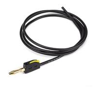 Terminal de conector banana de 4 mm con cable de 1 m/5 m, conexión rápida de alta corriente de 32 A para aplicaciones eléctricas (1 m negro)